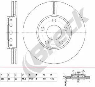Тормозной диск BRECK купить